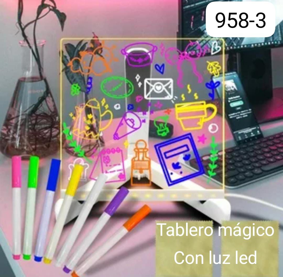 TABLERO MAGICO CON LUZ LED 958-3