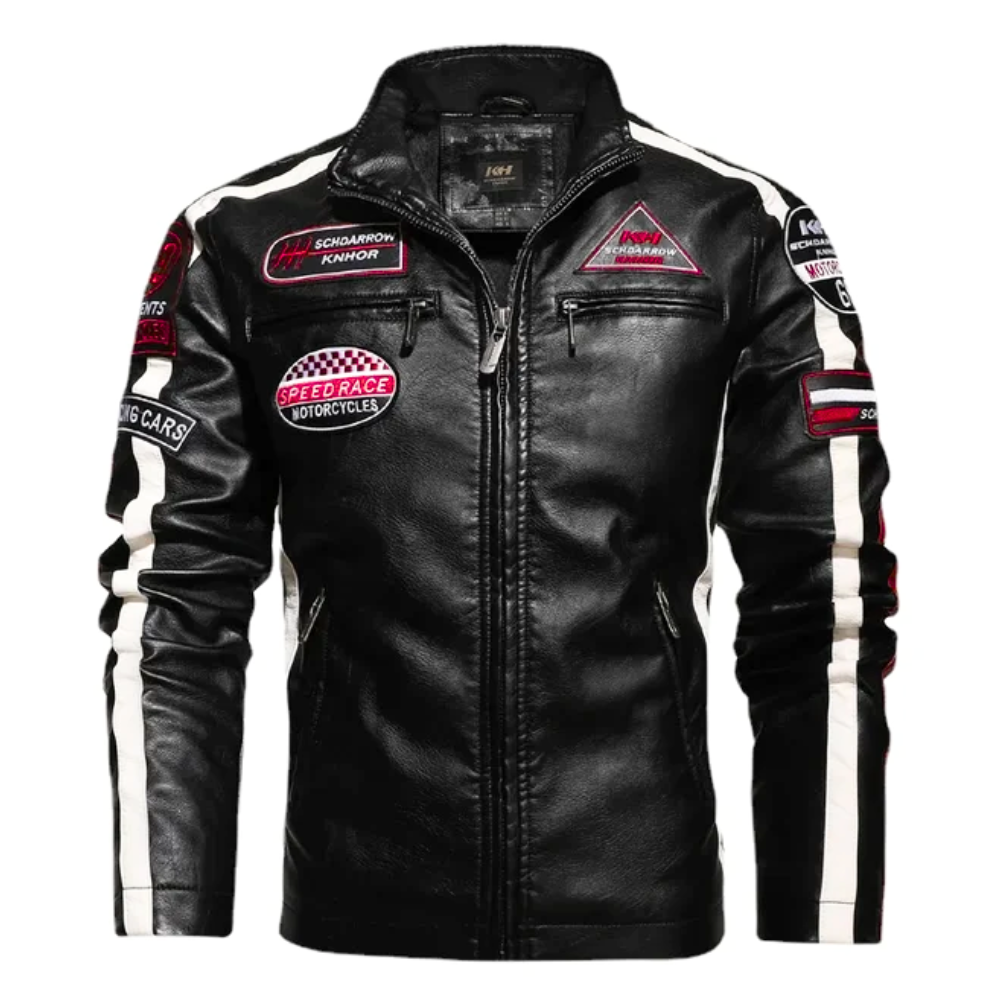 CHAQUETA BIKER MOTERA CUEROTEX PREMIUM