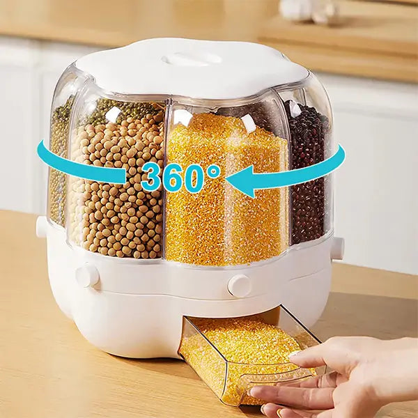 DISPENSADOR DE GRANOS Y CEREALES GIRATORIO !!50% OFF!